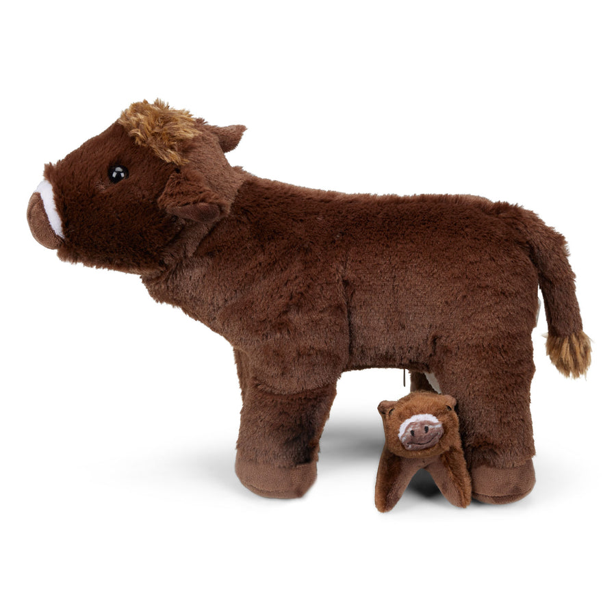 Mamanimals Kuh Kuscheltier mit Baby