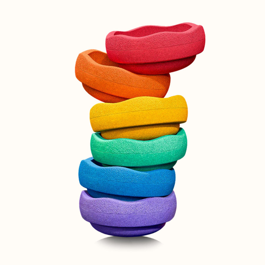 Stacking stone - Original Rainbow, set of 6