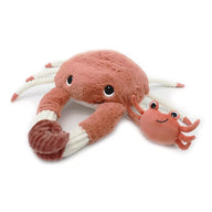 Kuscheltier Krabbenmama mit Krabbenbaby in Terracotta
