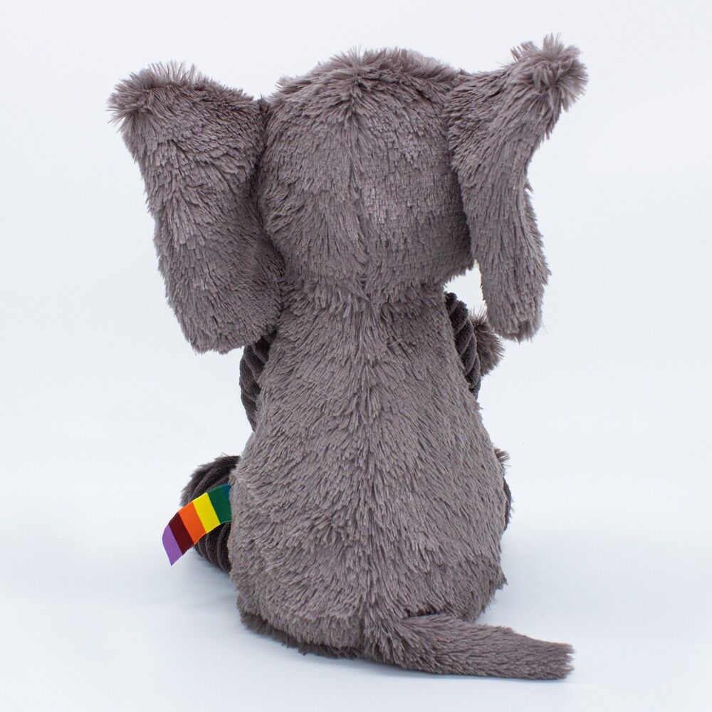 Elefant von hinten in Grau