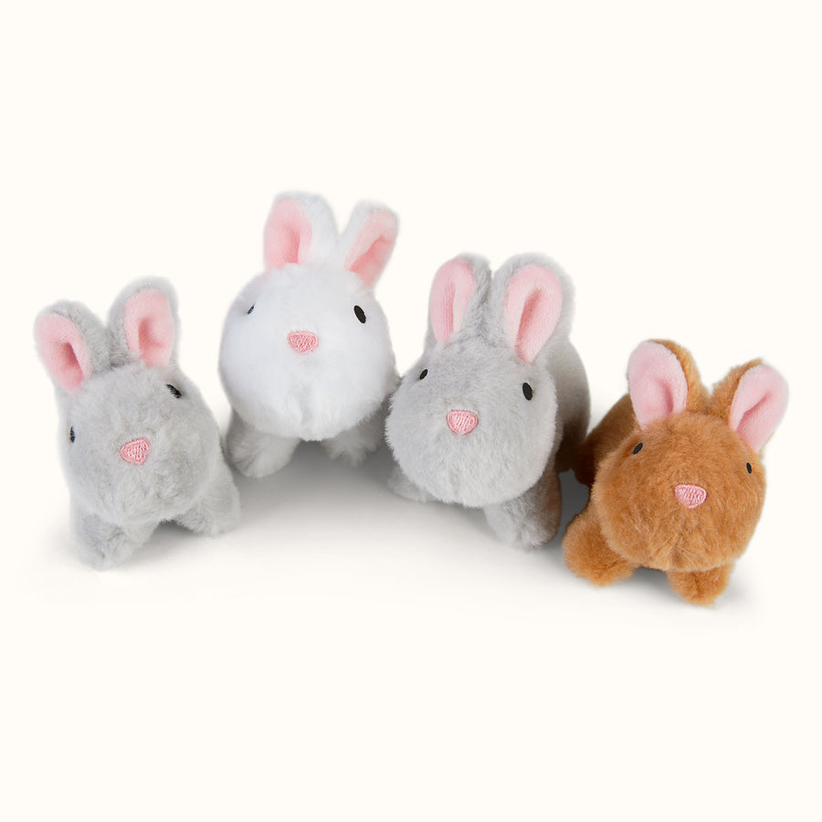 Cuddly toy rabbit babies, 4 pieces