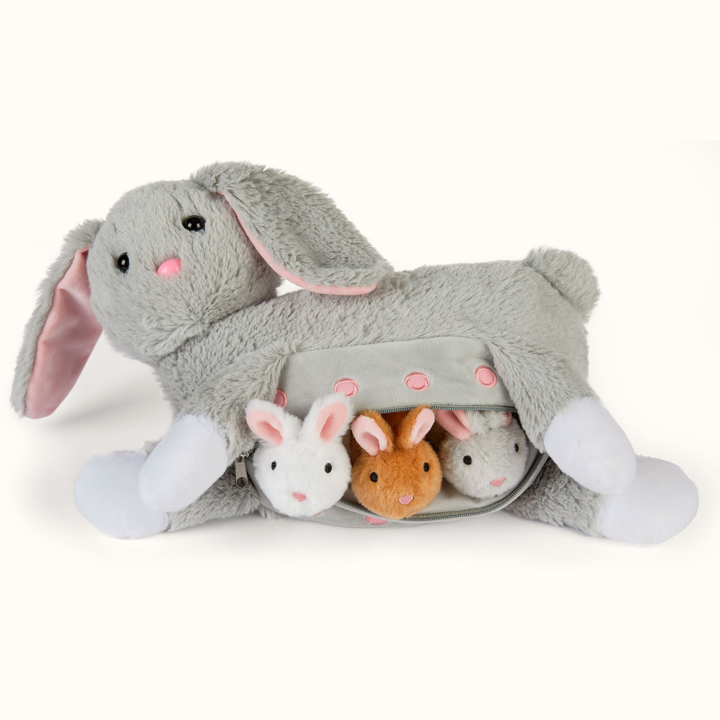 Kuscheltier Hase mit Babys im Bauch