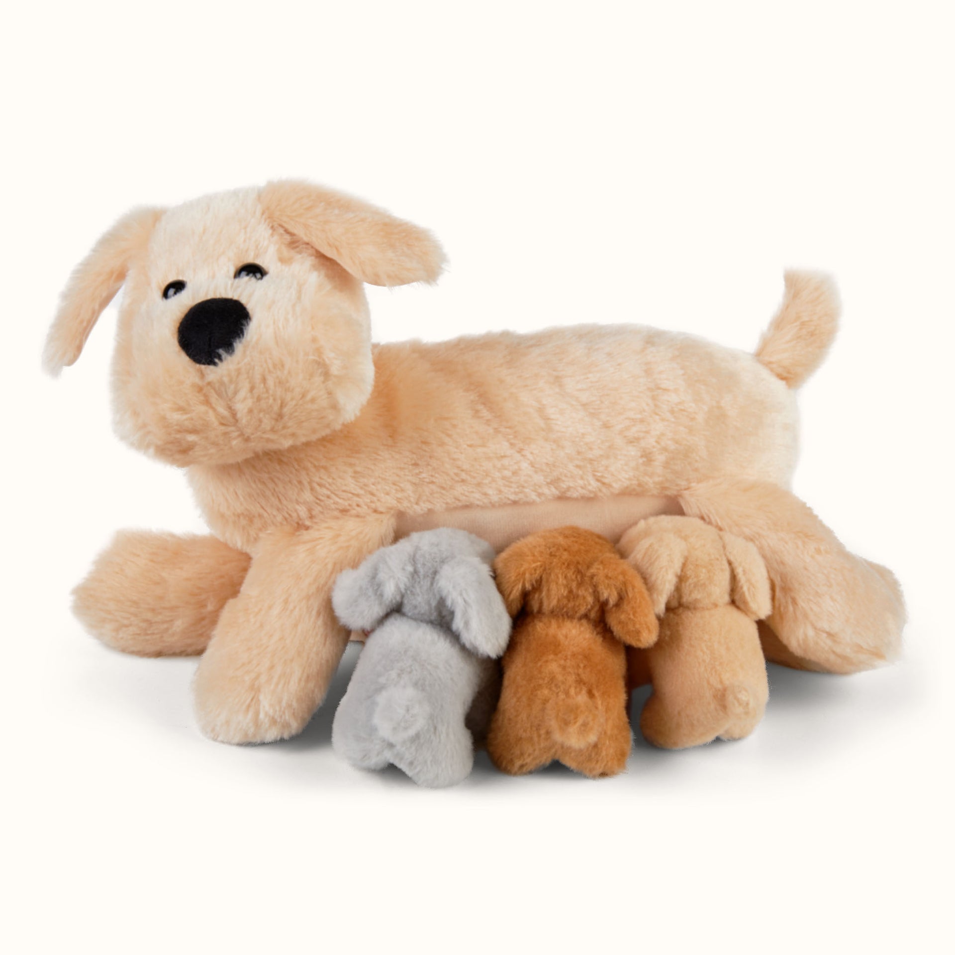 Kuscheltier Hund mit 3 süßen Hundewelpen ♥ Plüschfamilie