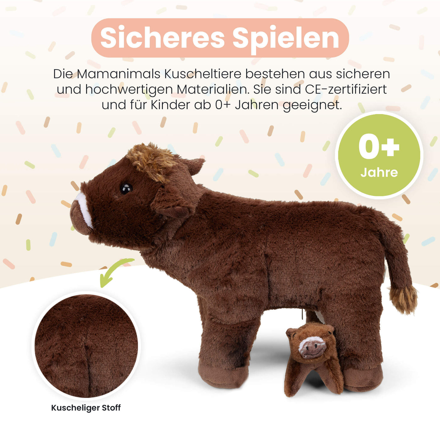Mamanimals Kuscheltier Kuh ab 0 Jahren