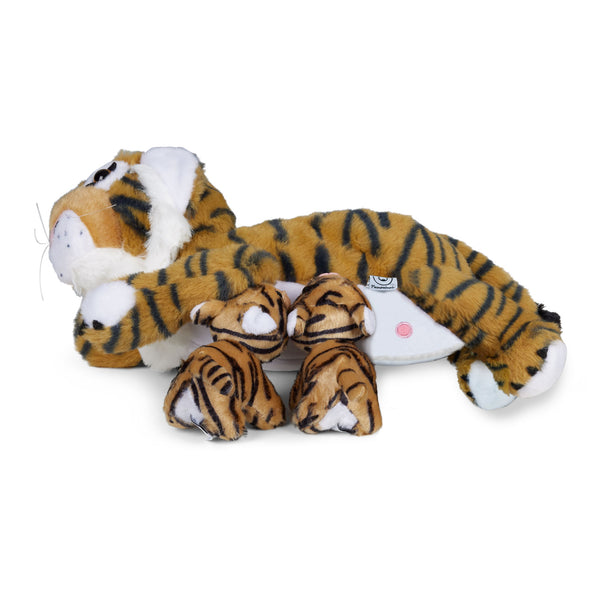Tiger Kuscheltier mit Babys