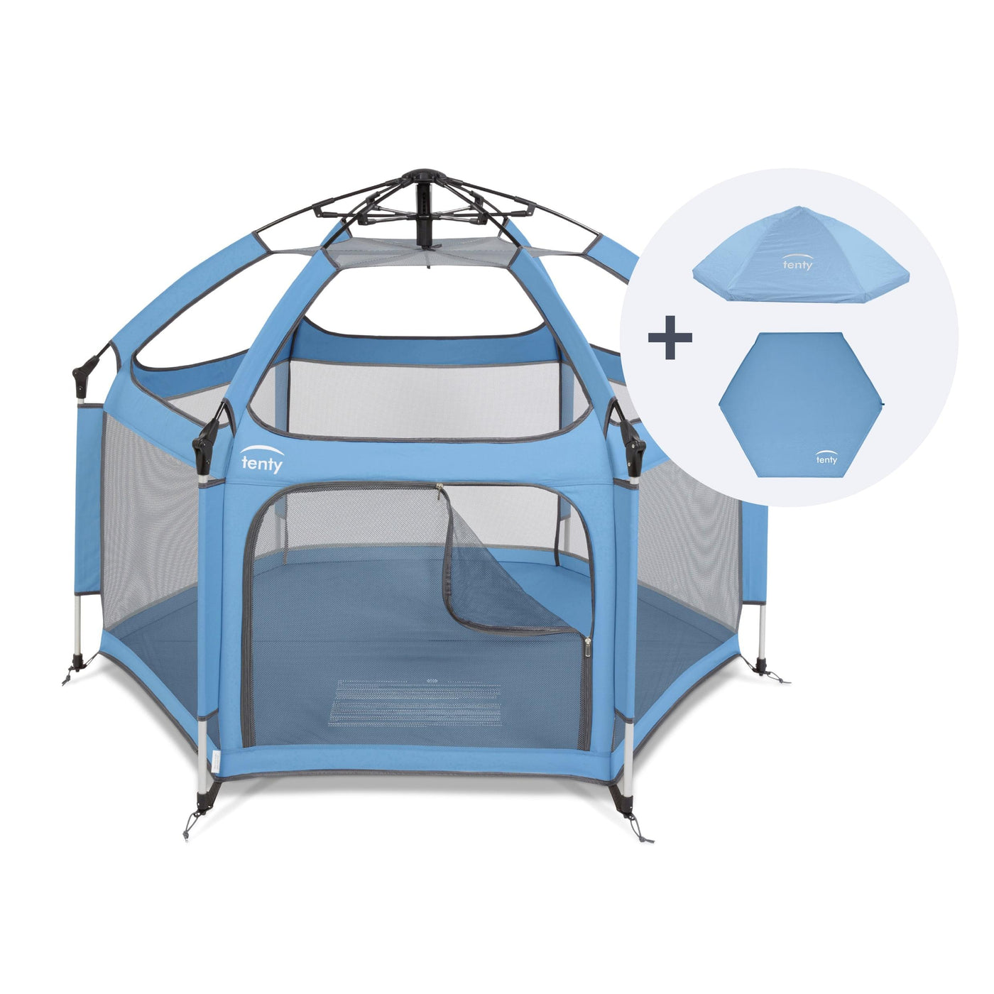 laufgitter zelt Mobiles Baby Laufgitter Set (Faltbar) inkl. Matte & Dach