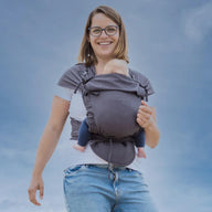 Babytrage Hop-Tye Conversion London grau-schwarz von Hoppediz