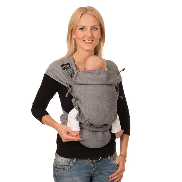 Babytrage Hop-Tye Conversion London schwarz-weiss von Hoppediz