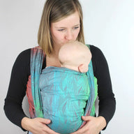 Tragetuch aus Bio-Baumwolle Dancing (like a) Rainbow Feather von KAAMI