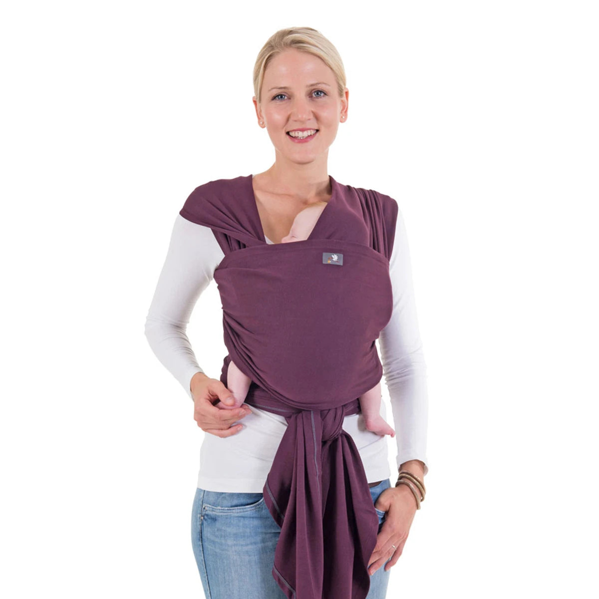 Elastisches Tragetuch Aubergine von Hoppediz