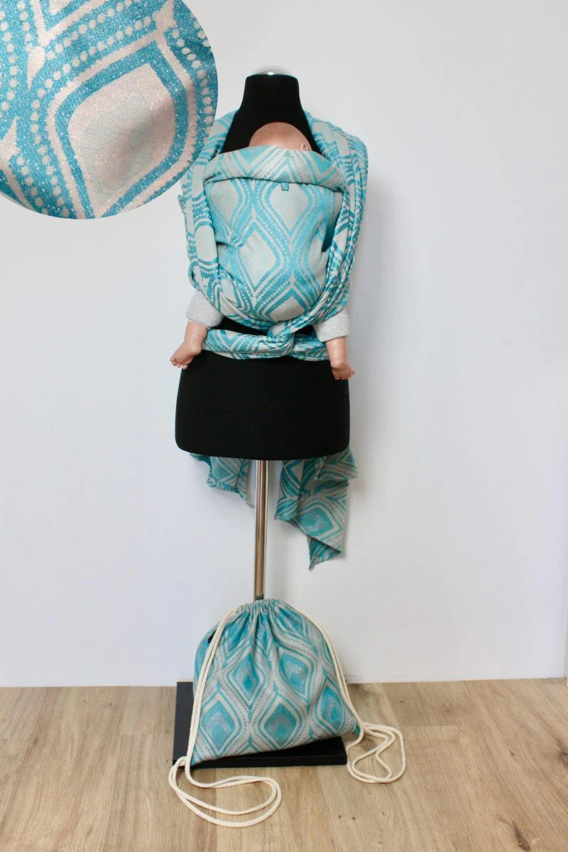 Tragetuch aus Bio-Baumwolle Sparkling Peacock von KAAMI
