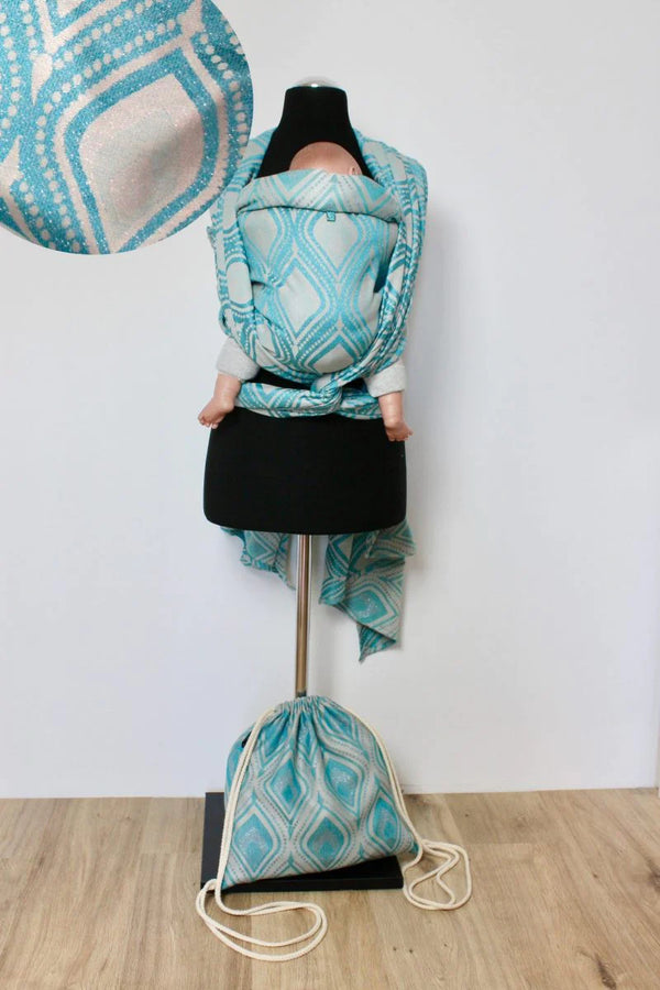 Tragetuch aus Bio-Baumwolle Sparkling Peacock von KAAMI
