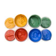 Set of 4 Vegan Finger Paints - Yellow, Green, Red &amp; Blue